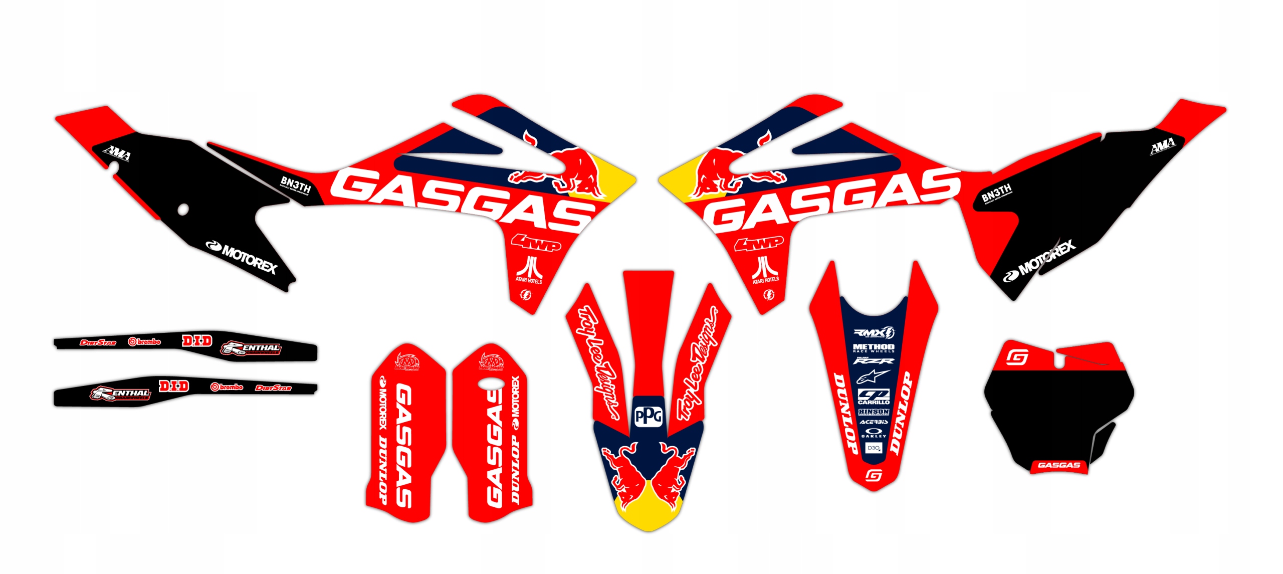 Dýha Samolepky na motor Gas Gas Ec Ec-f 2021