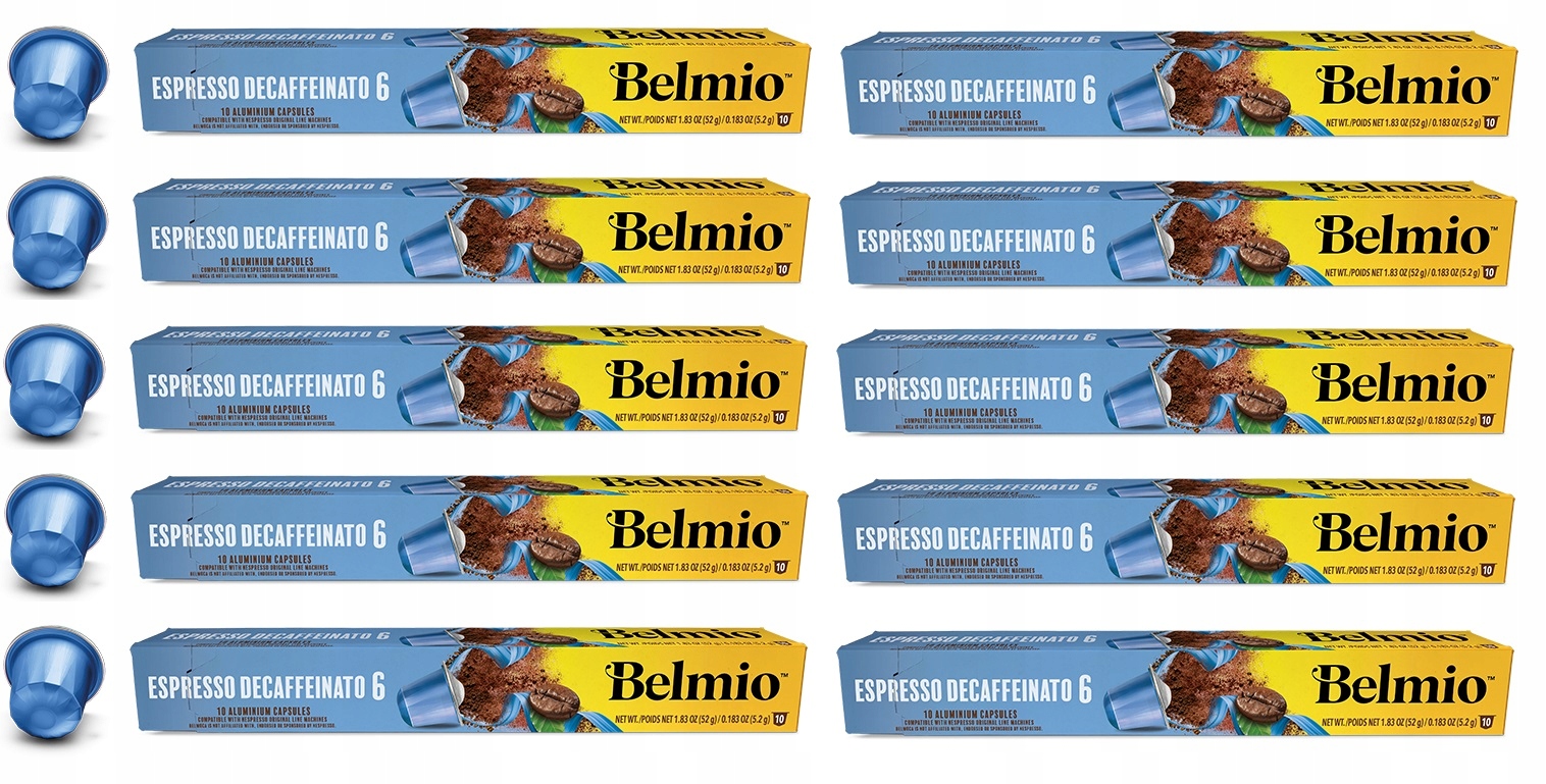 Kapsułki do Nespresso Belmio Espresso Decaffeinato 100 szt.
