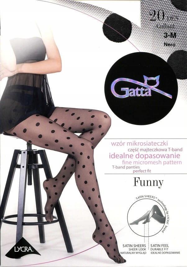 

Rajstopy Gatta Funny Mikrosiateczka Duże Kropki 4