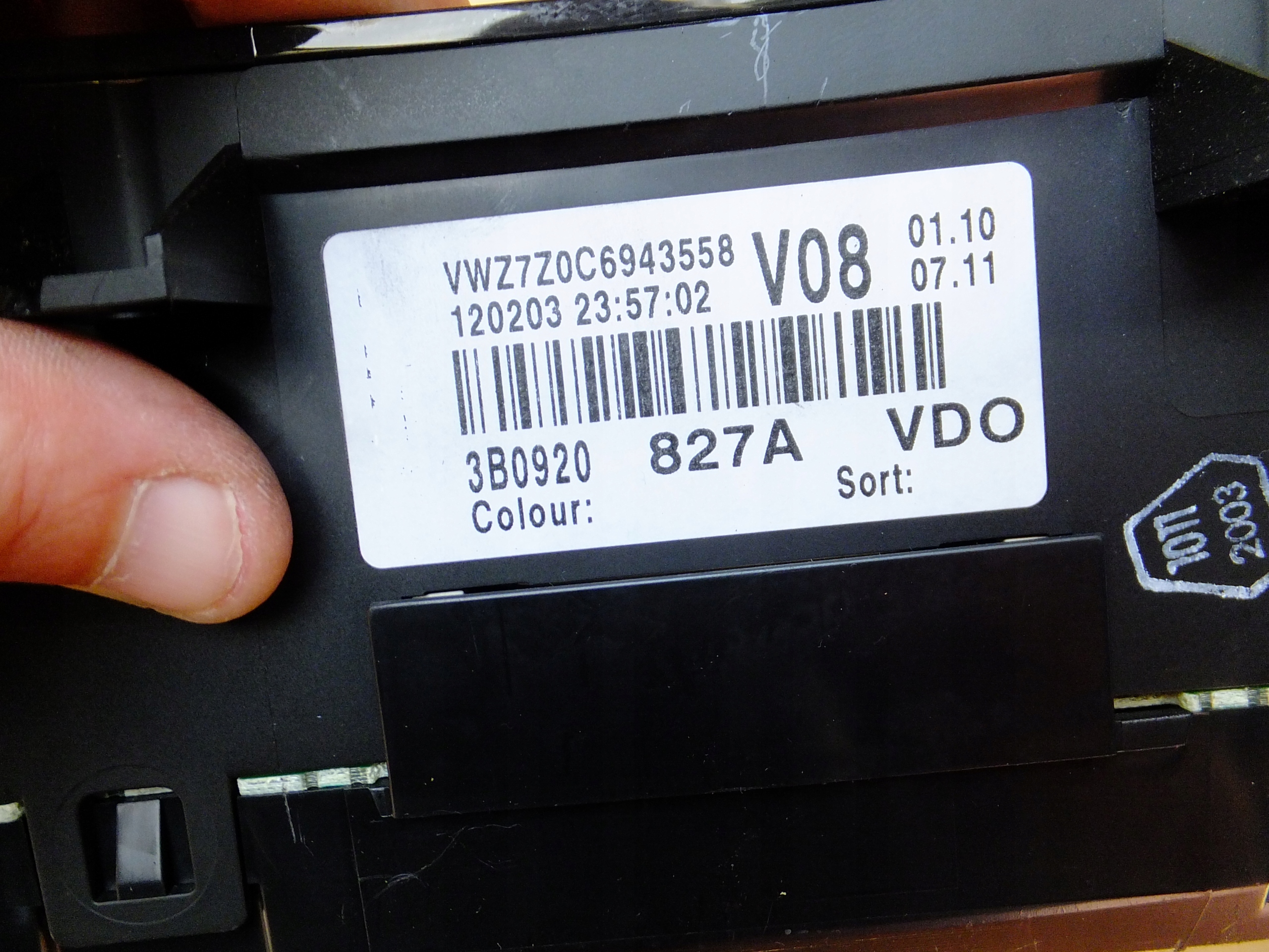 dials vw passat b5 1,9 tdi lift 3B0920827A
