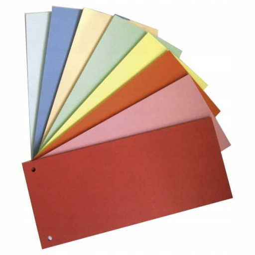 

Przekładki kartonowe 1/3 A4 mix kolor