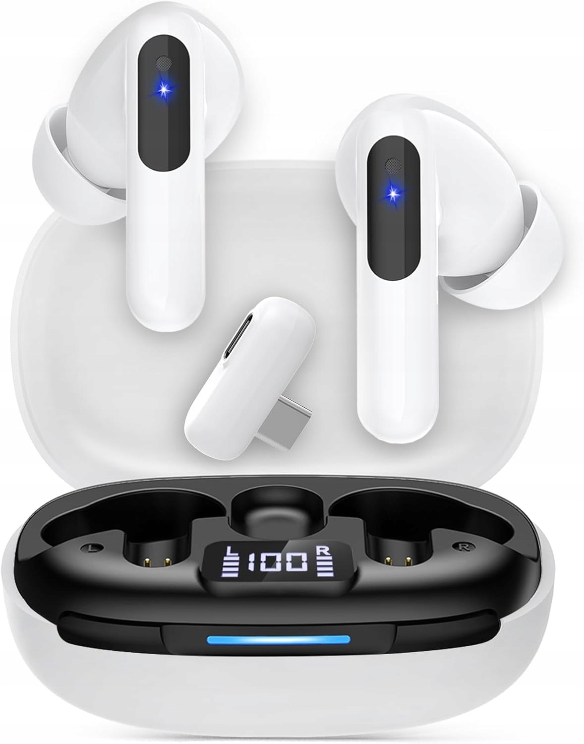 Bezdrátová sluchátka do uší s mikrofonem a potlačením šumu Ryr