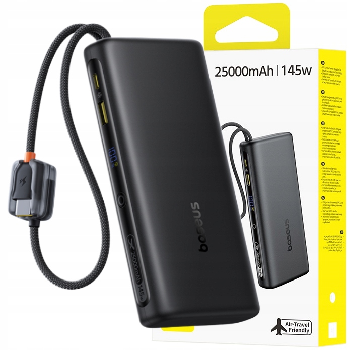 Baseus Powerbank 25000MAH 145W Qc 2xUSB-C Usb-a Pd 3.1 Led Displej
