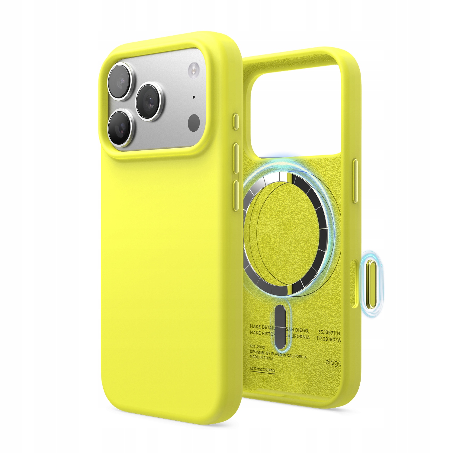 Silikonové Pouzdro s MagSafe Elago pro iPhone 17 Pro Neon Yellow