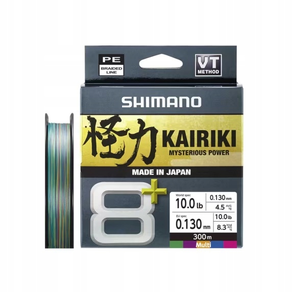 Shimano Kairiki 8+ 0,13mm 8,30kg 300m MultiColor