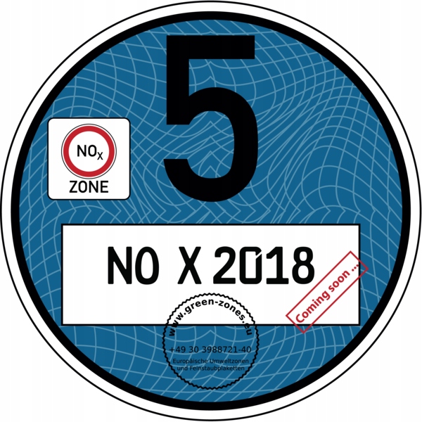 Umweltplakette Plakietka Euro 5