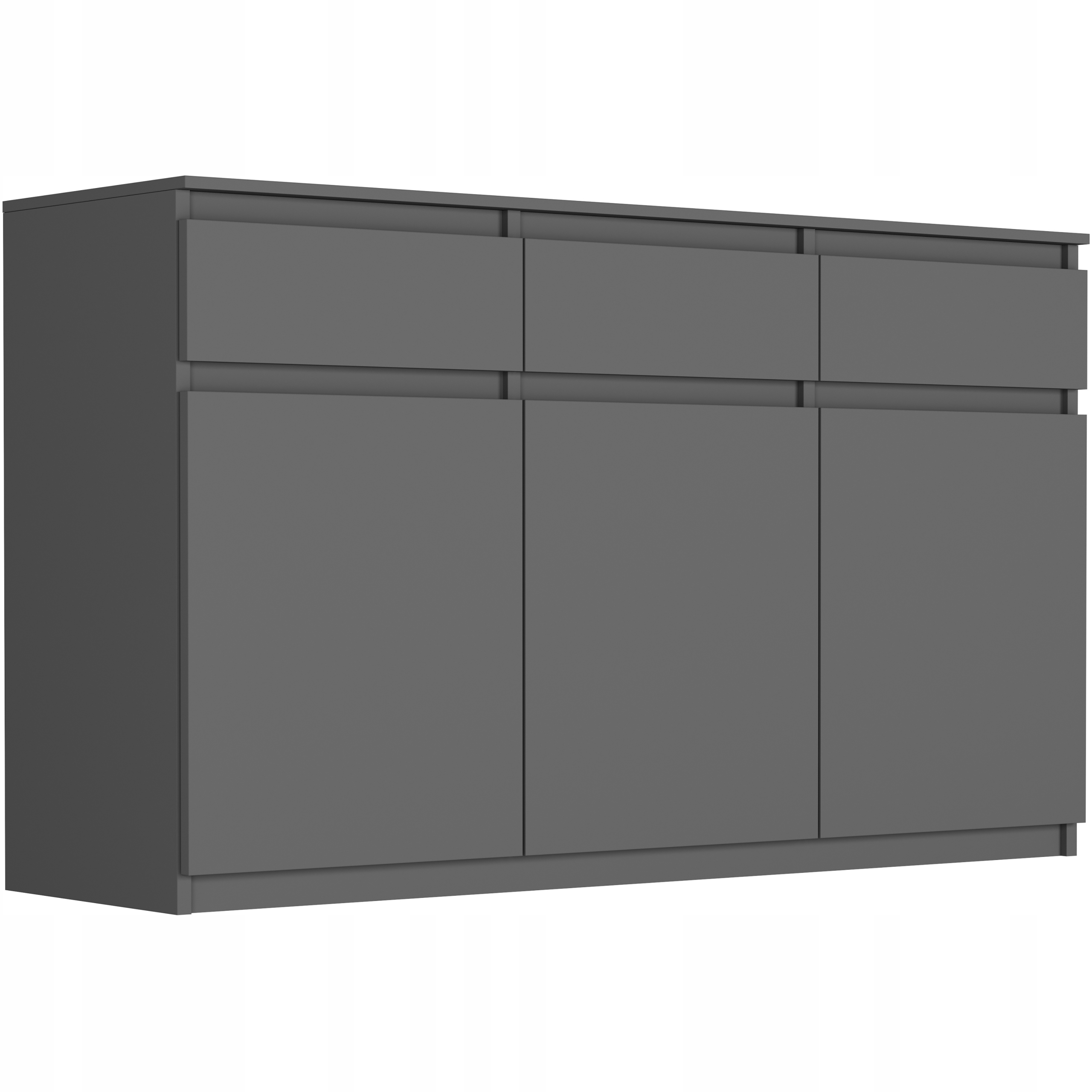 KOMODA 98CM SZAFKA 3 SZUFLADY ANTRACYT S3