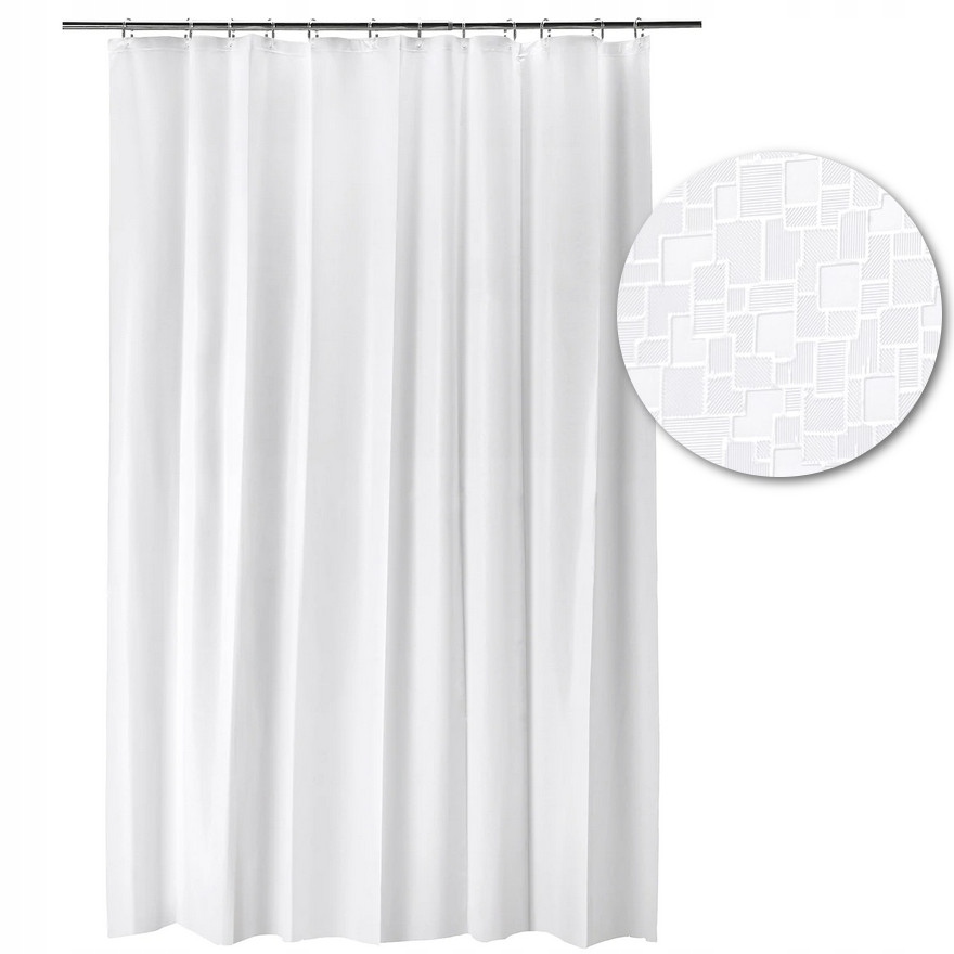 

Biała zasłonka zasłona Prysznicowa Bjarsen Ikea