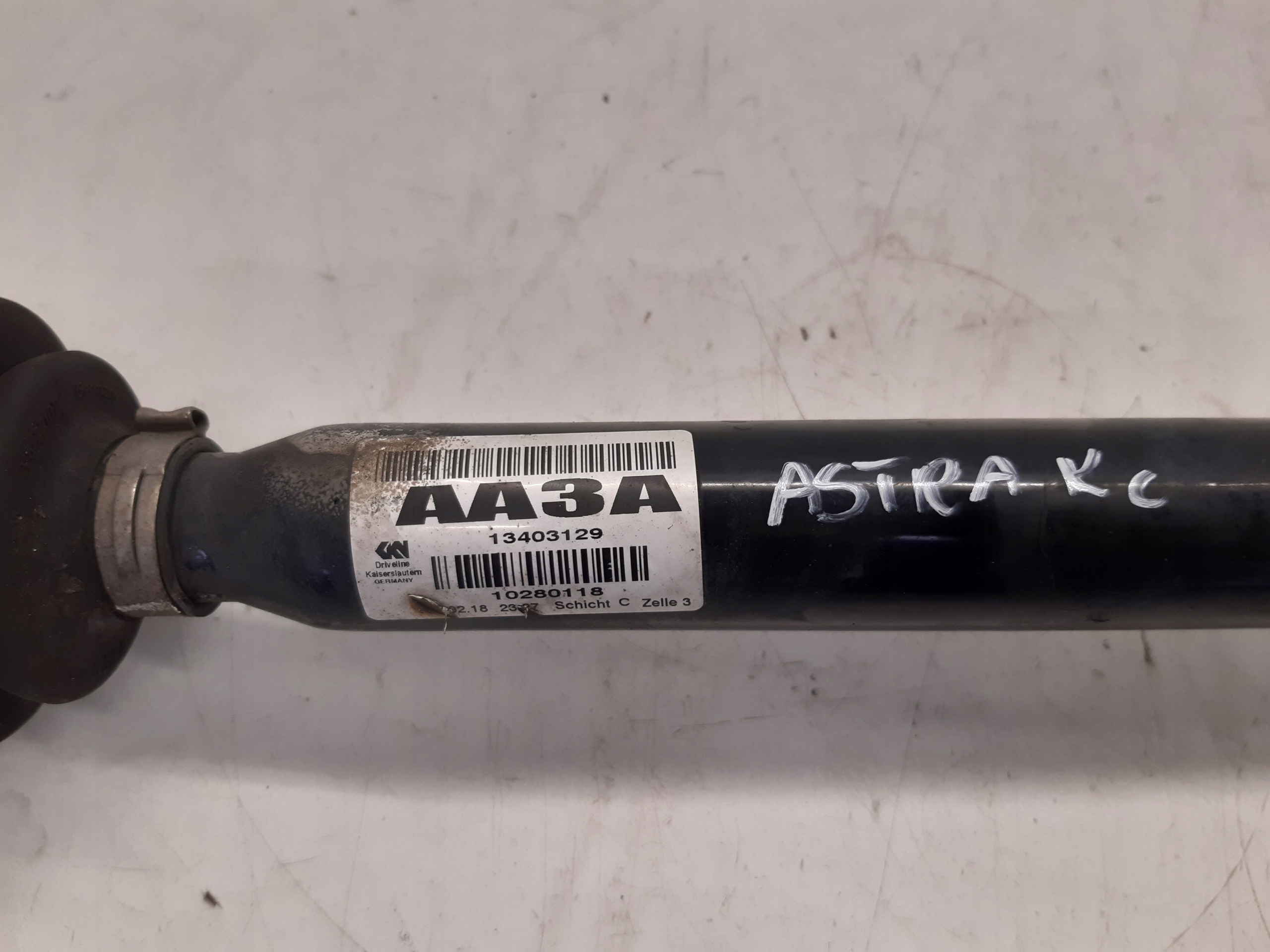 semi-axis right front 13403129 Opel Astra K