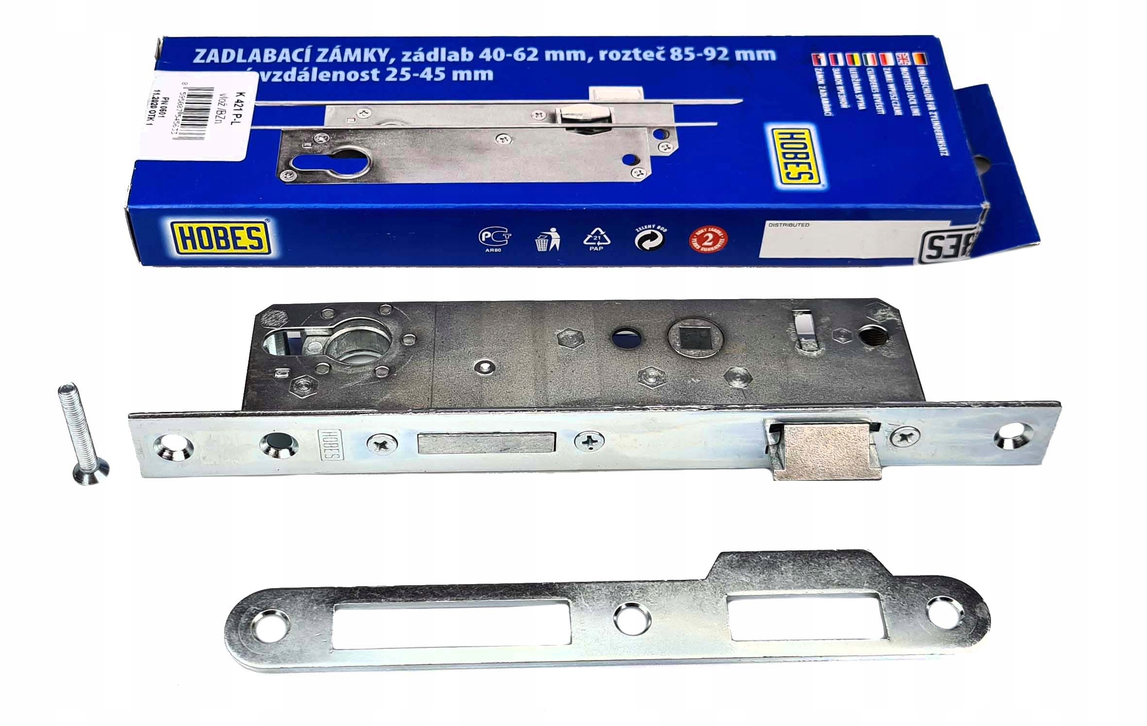 

Zamek Wpuszczany Do Drzwi Hobes 90/30 Wkład K421