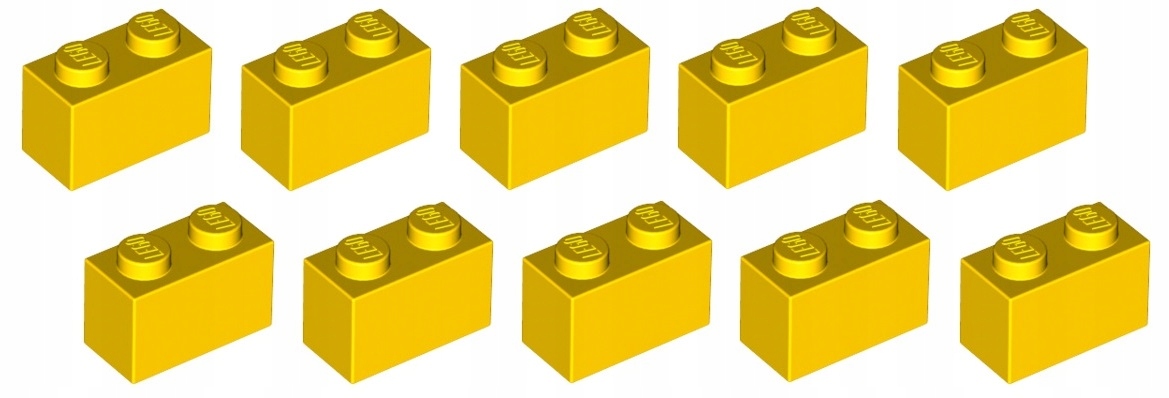 

Lego cegła 1x2 żółta 10 szt. 3004 93792 Nowa