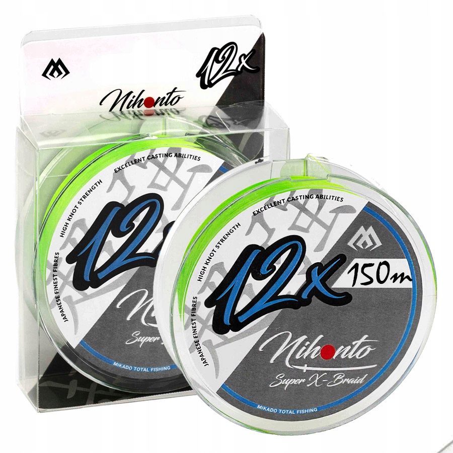 Plecionka Mikado Nihonto X-braid x12 150m Fluo 0.16mm 13,45kg
