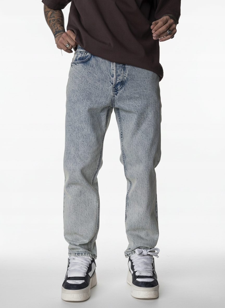 Pánské džínové kalhoty Loose Fit Vintage Světle modré KA7 Denim 30