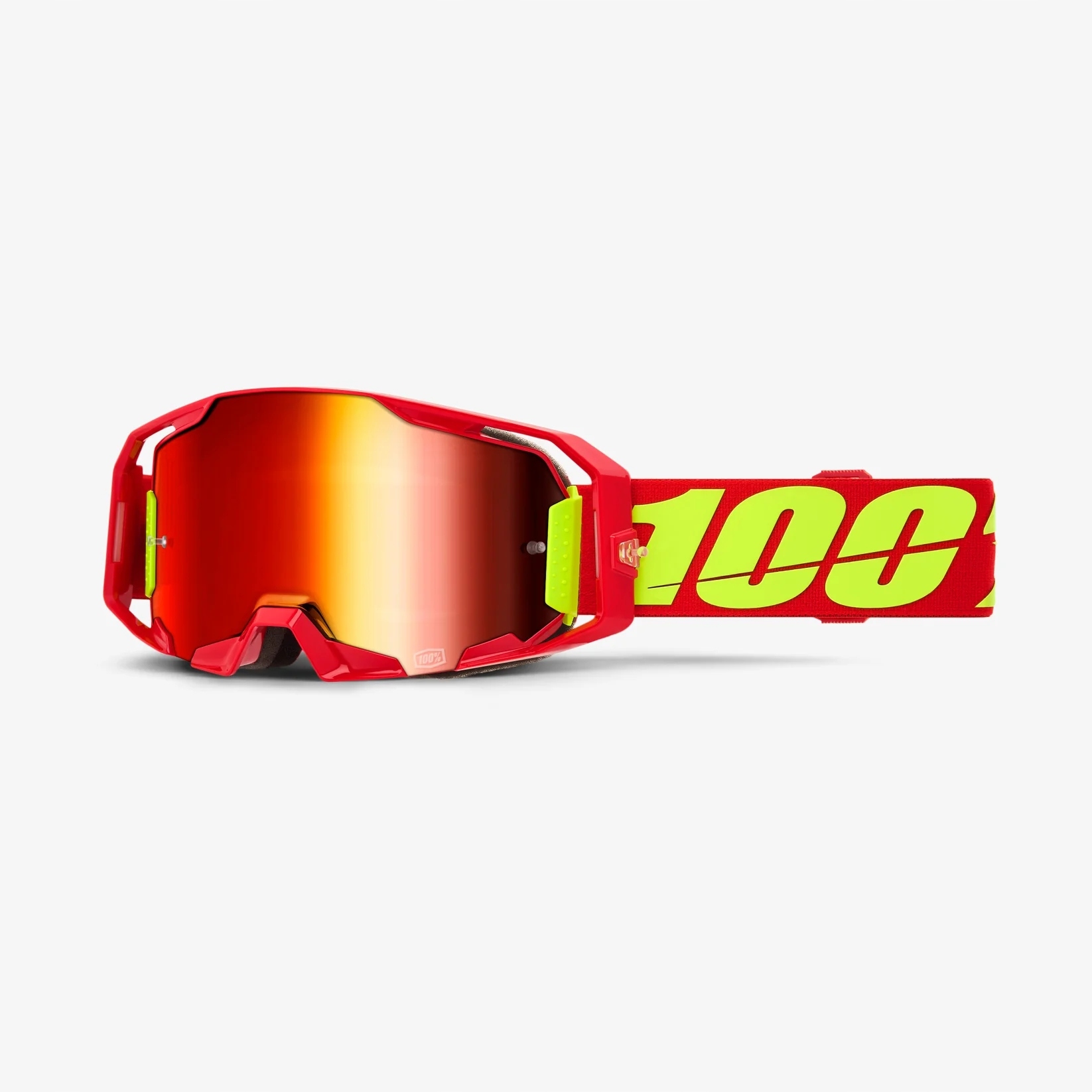 100 % Okuliare Armatic Red Mirror Red Lens Farba Červená/žltá Fluo