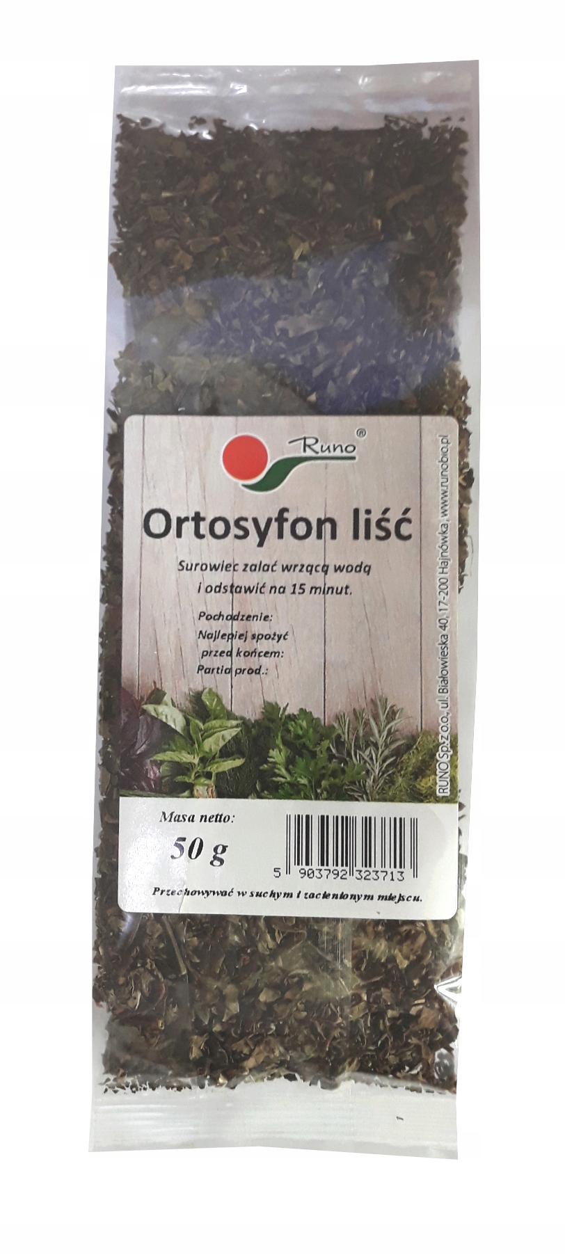 

Ortosyfon liść 50g Runo Dna Moczanowa, Oczyszcza