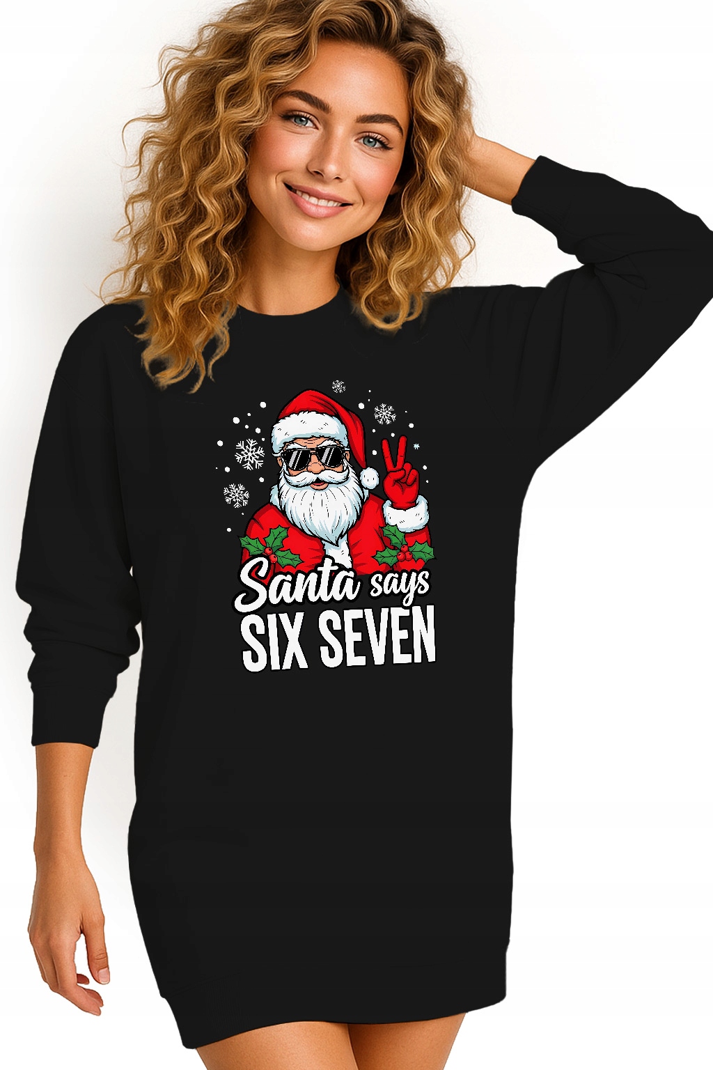 Mikina Vánoční Oversize Šaty Six Seven 67 Dárek K Vánocům S
