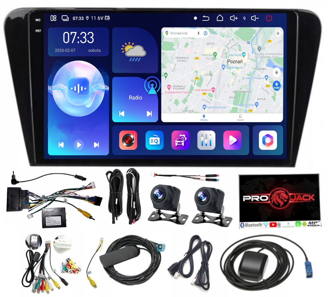 Rádio Navigácia Carplay Android Skoda Octavia 3 2013-19 6GB 128GB Sim