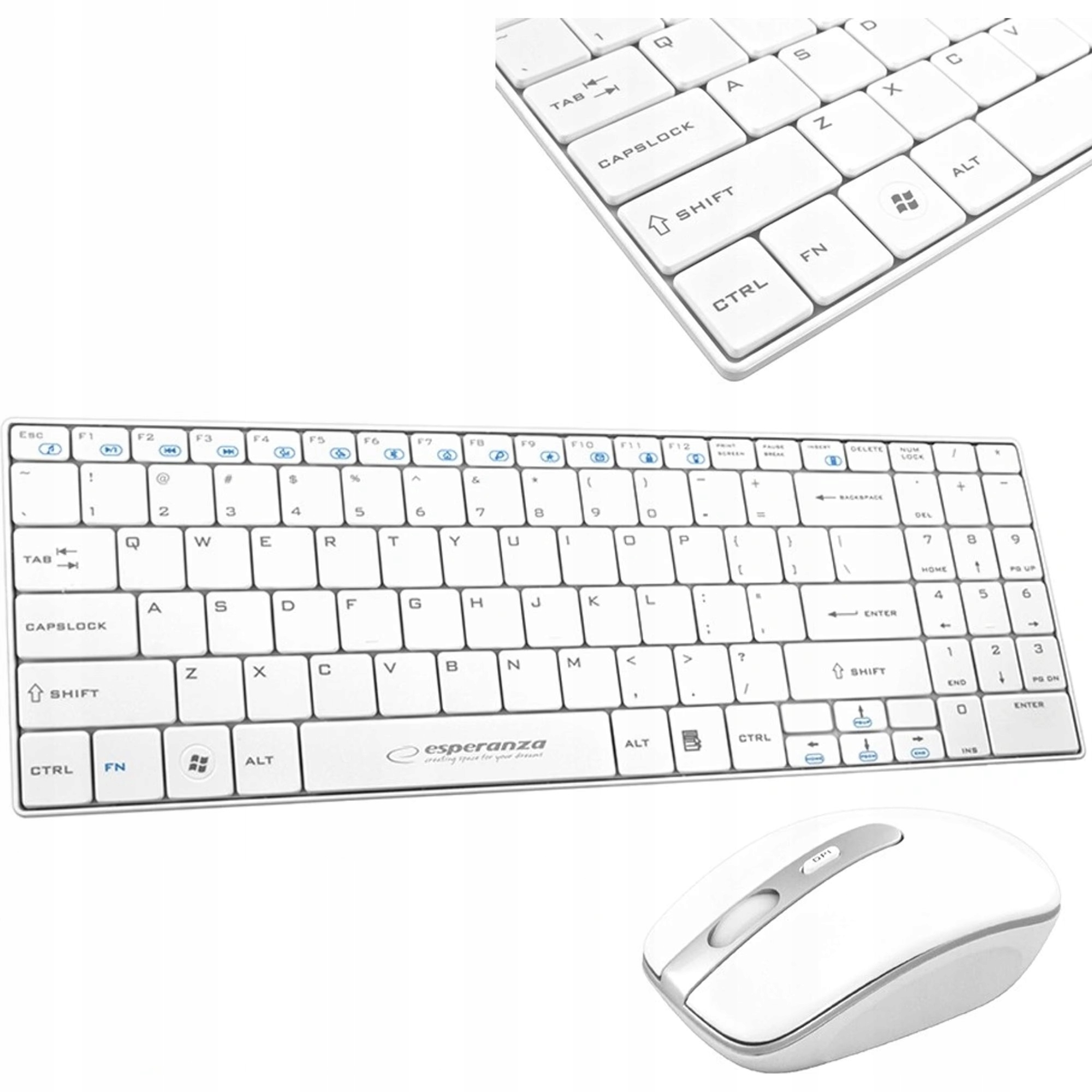 Bezdrátová sada klávesnice myš, multimediální