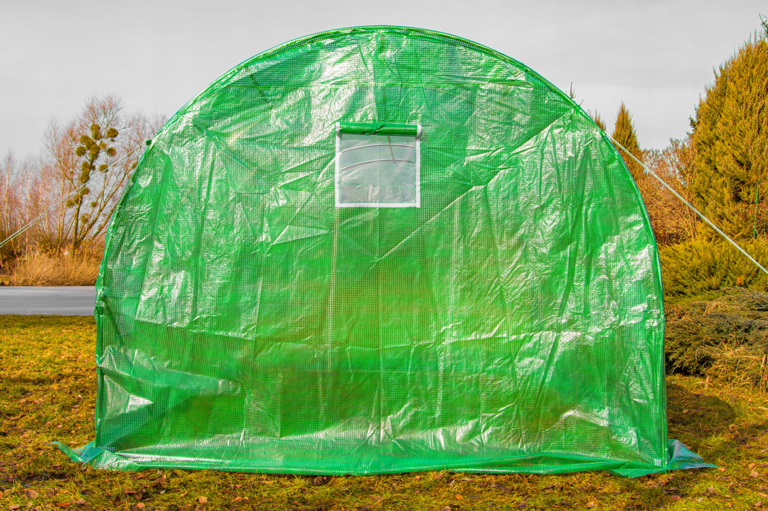 TUNEL FOLIOWY SZKLARNIA OGRODOWY 200x250x400cm FOLIAK UV NAMIOT 10m2 DUŻY Długość 400 cm