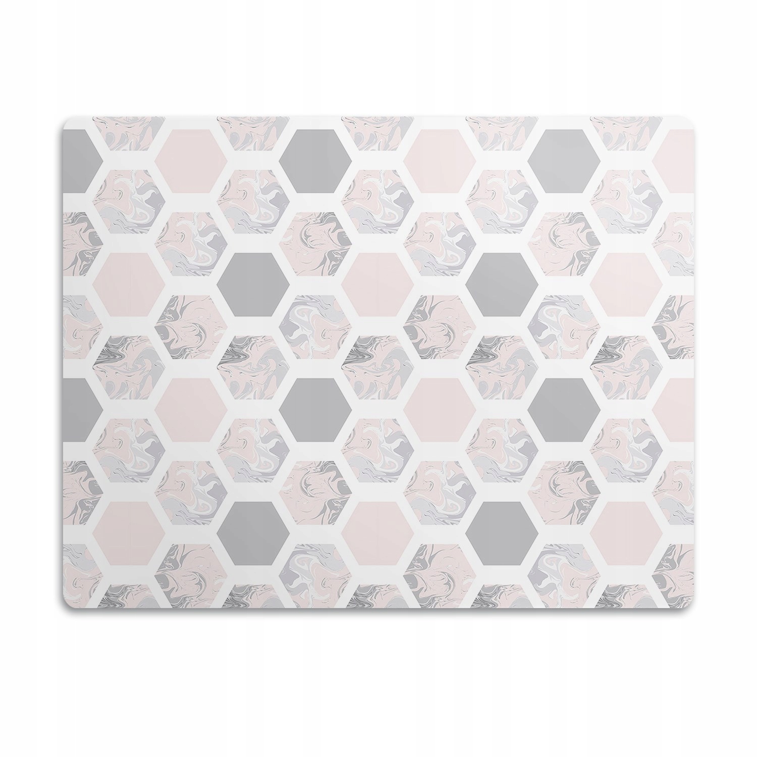 Levně Ochranná podložka pod misky pro psa Šestiúhelníky 90x60