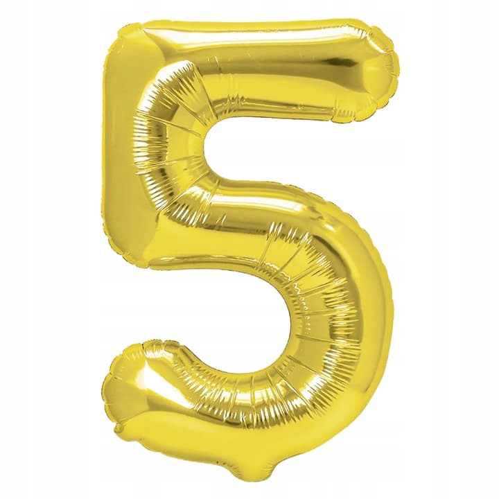 

Balon foliowy cyfra 5 złoty 40 cm urodziny