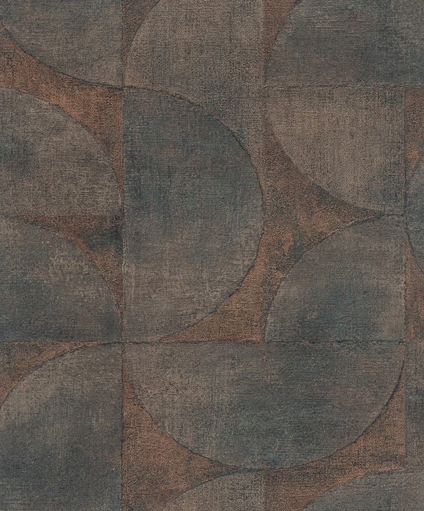 Geometrická tapeta s motivem vinylového kruhu na flizelině