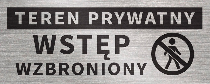 

Tabliczka Wstęp Wzbroniony 20x8 cm