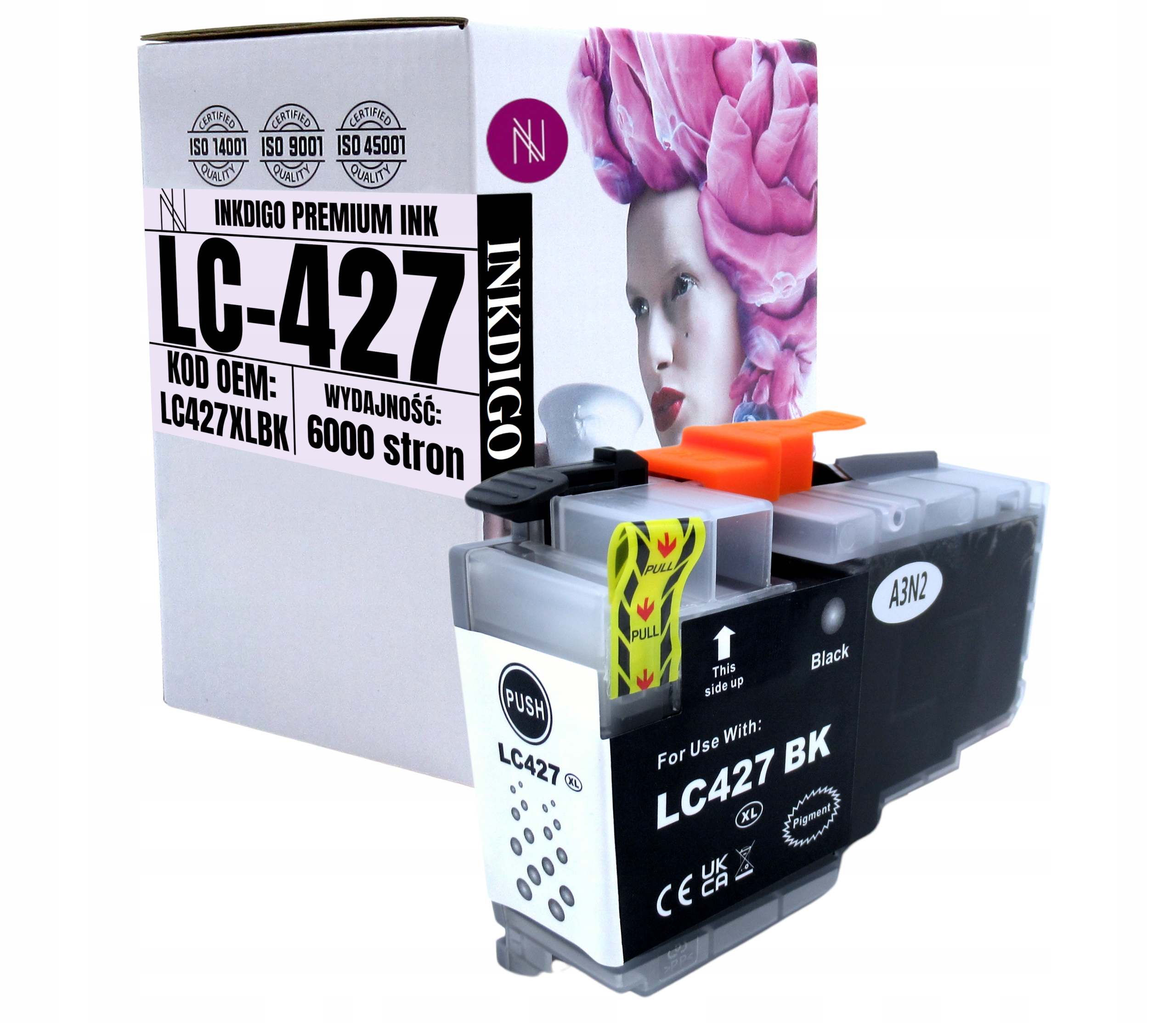 Černý LC-427XL Náhradní Inkoust Pro Tiskárnu Brother HL-J6010dw J6959DW