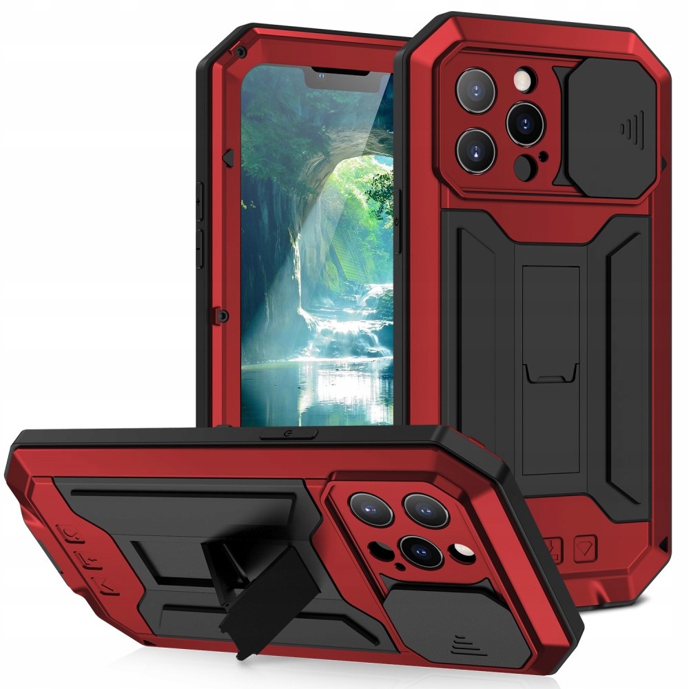 Pancéřové Pouzdro R-just pro iPhone 13 Pro, sklo na displej, ochrana fotoaparátu, pouzdro