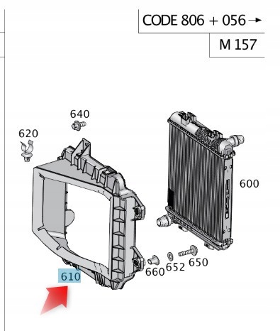 Volant Vzduchu Mercedes Gl 63 Amg A1665052230
