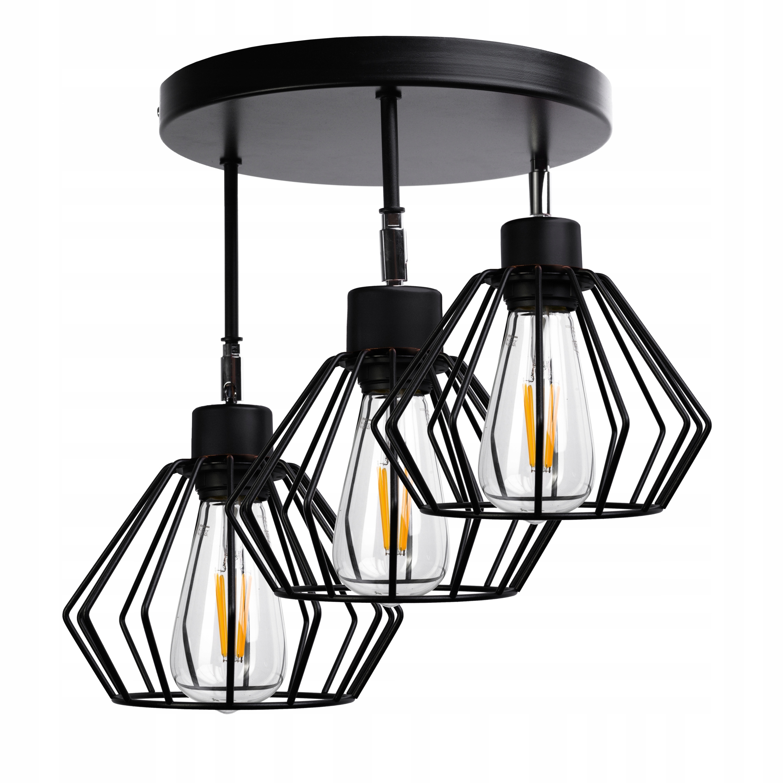 Stropní Závěsná Lampa Nastavitelná Drátěný Diamant Industriální Loft