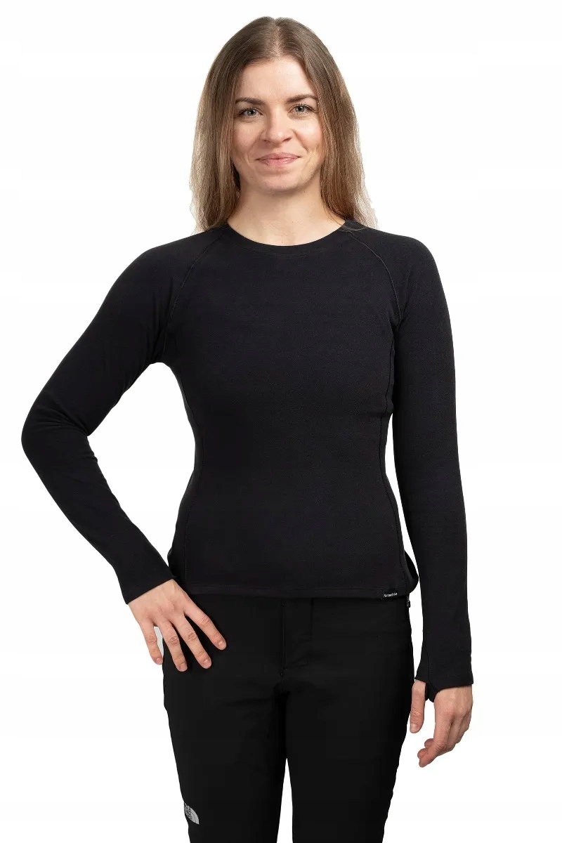 Dámské trekové tričko Naturehike Crew Neck Reversible Women, černé, velikost M