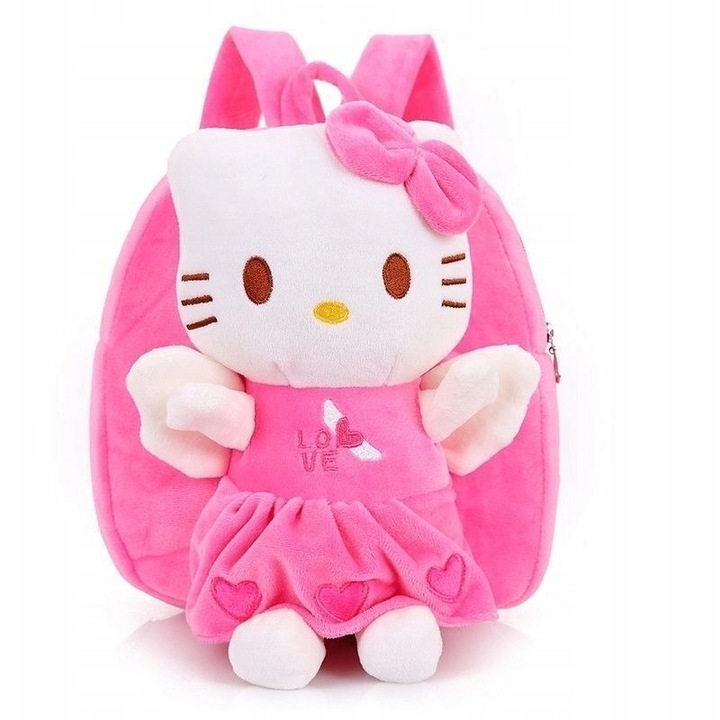 PLUSZOWY RÓŻOWY PLECAK HELLO KITTY DLA DZIEWCZYNKI