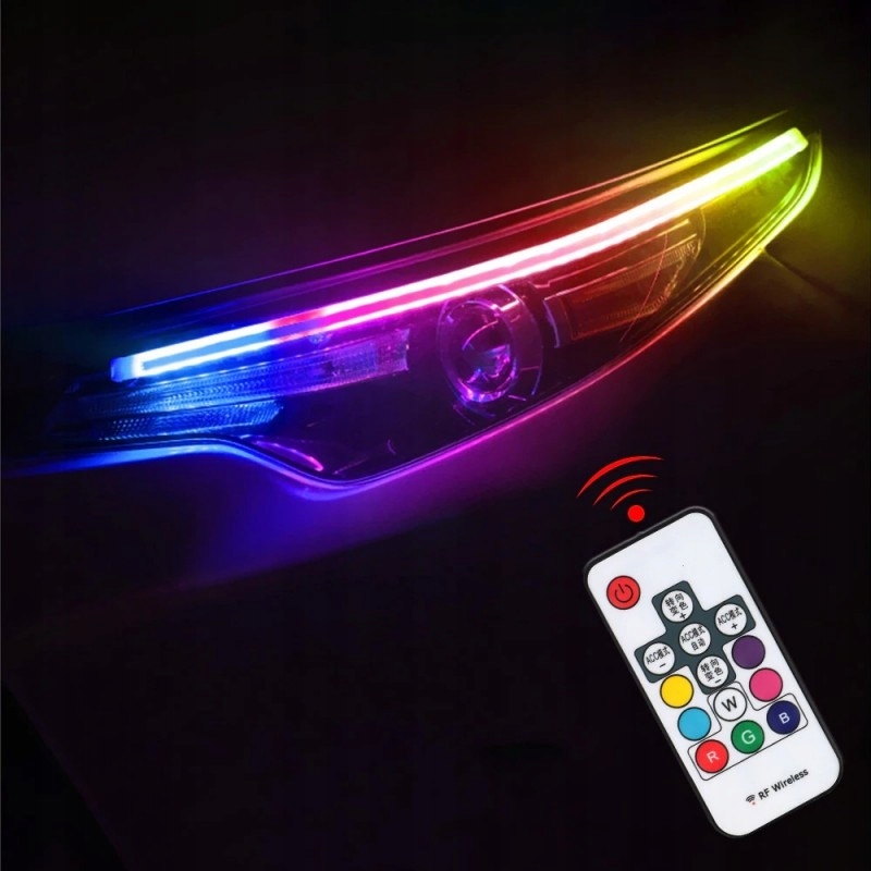 802 - DRL Flex LED дневного света течет направление + RGB