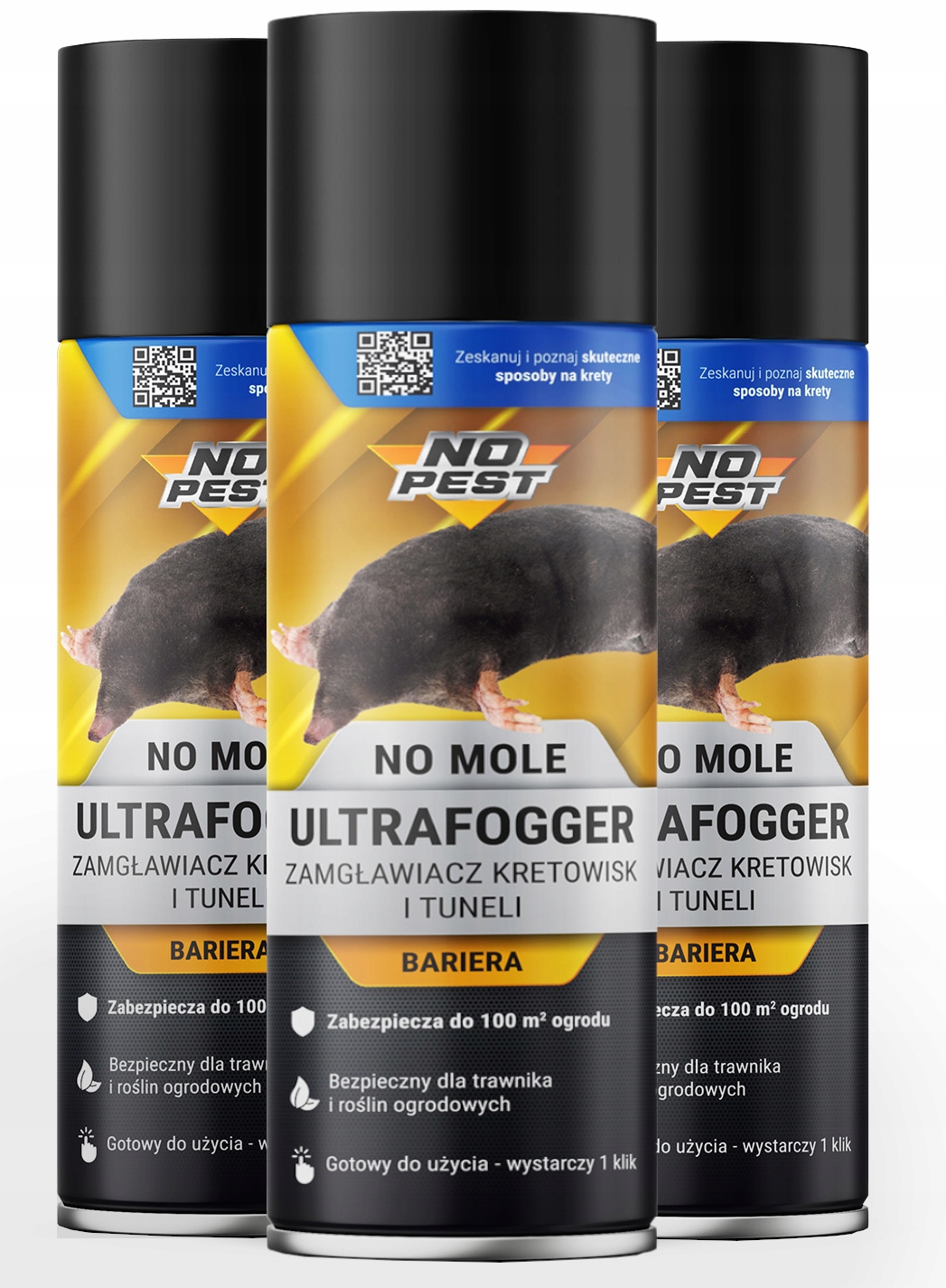 

3X No-mole Odstraszacz Kretów Środek Na Krety