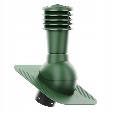 Větrací komín Smartline pod asfaltový šindel/pape fi 125 mm, nezateplený, zelený