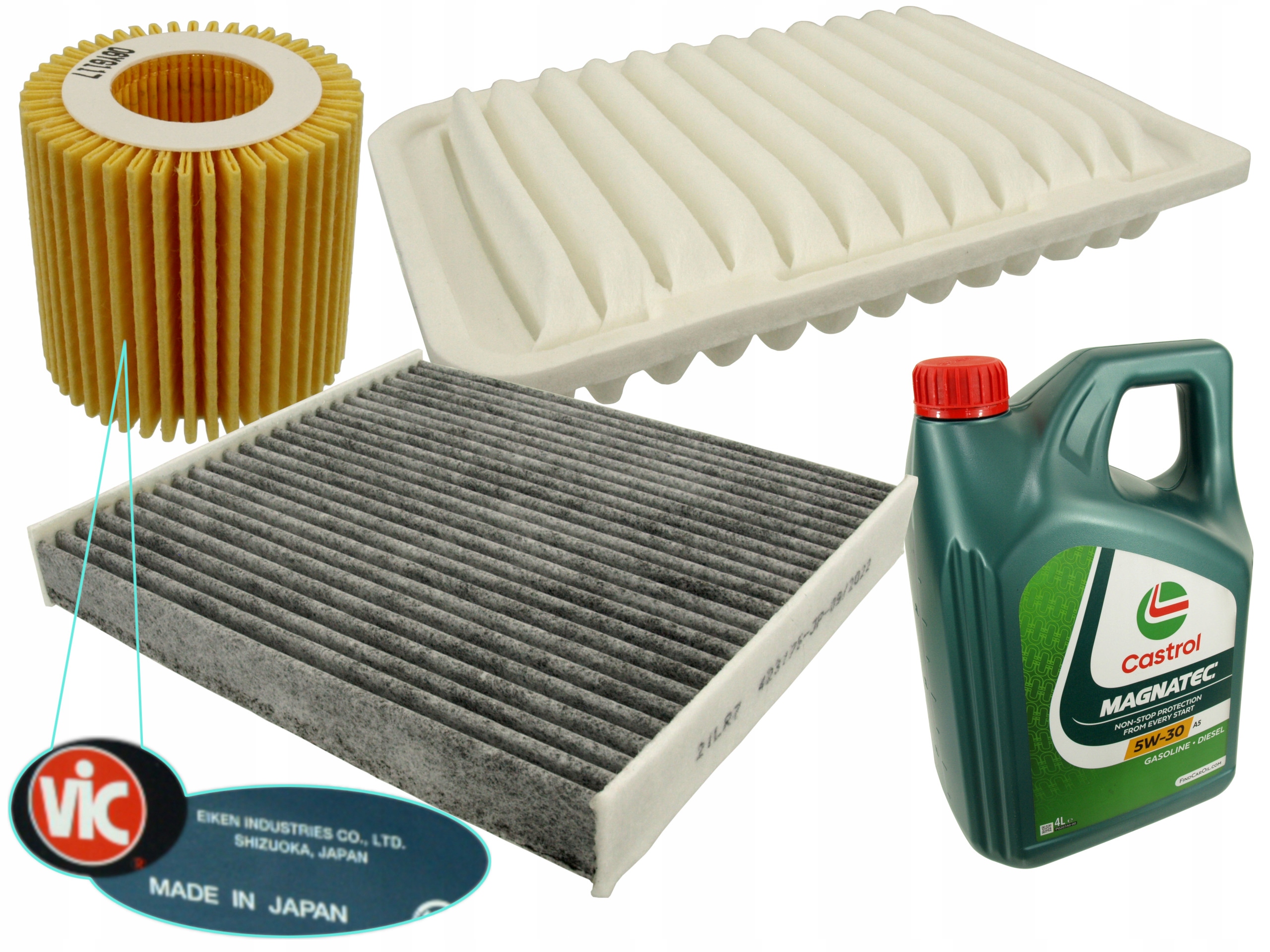 Комплект фільтрів TOYOTA AURIS COROLLA E15 E18 AVENSIS T27 VERSO олива 5w-30