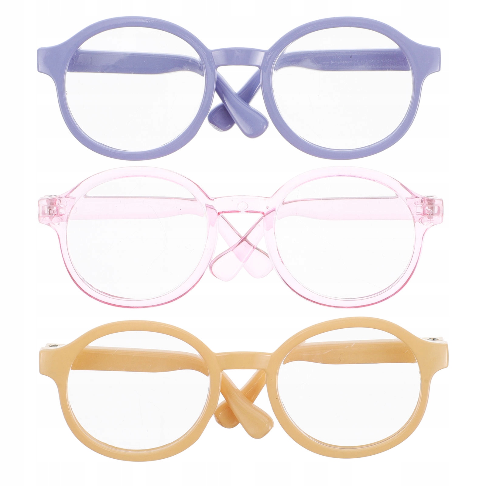 3 SZT. OKULARY DLA LALEK - MINIATURY DEKORACYJNE I MODNE