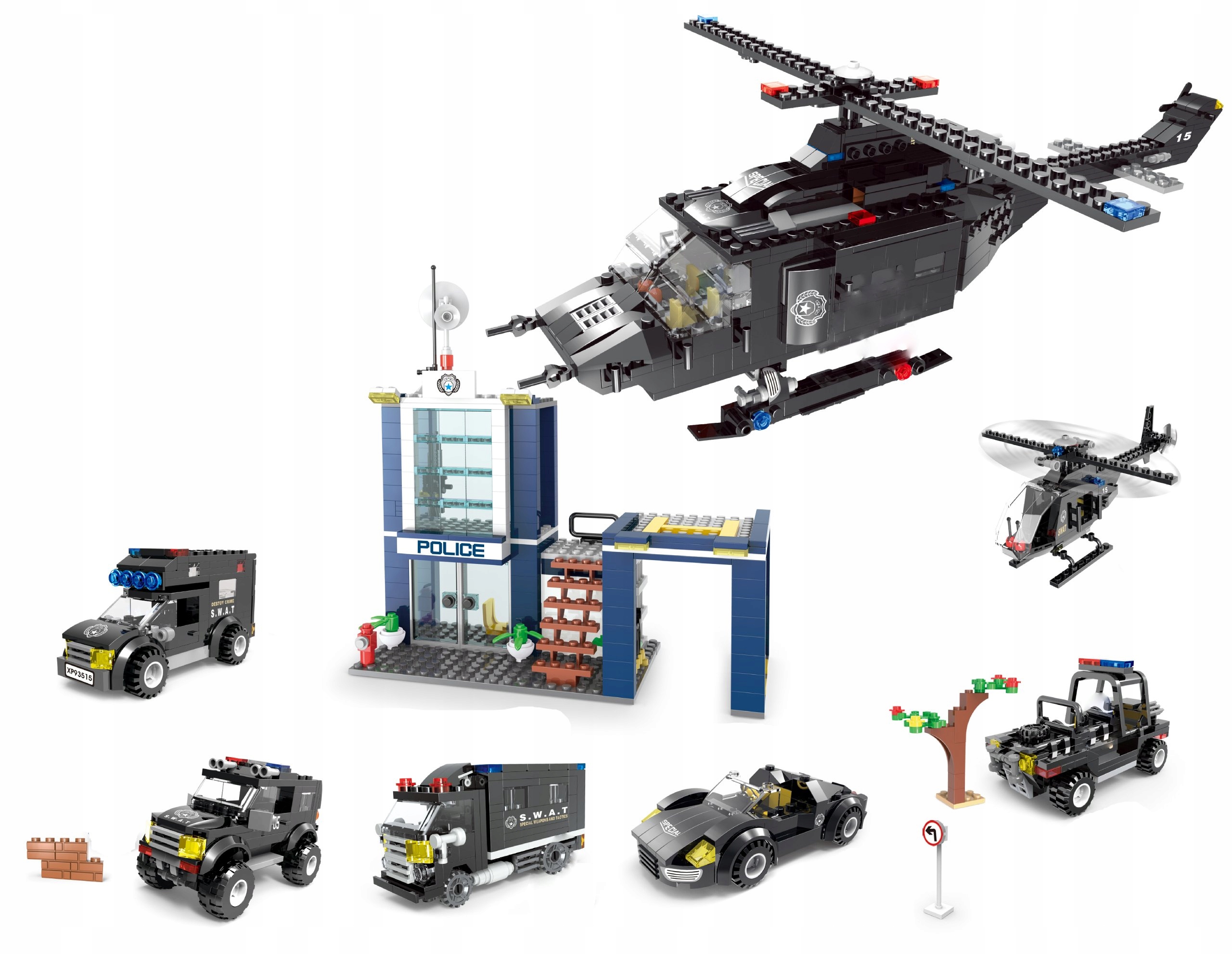 KLOCKI KLOKSY BAZA POLICYJNA CITY POSTERUNEK 950el Typ klocki konstrukcyjne