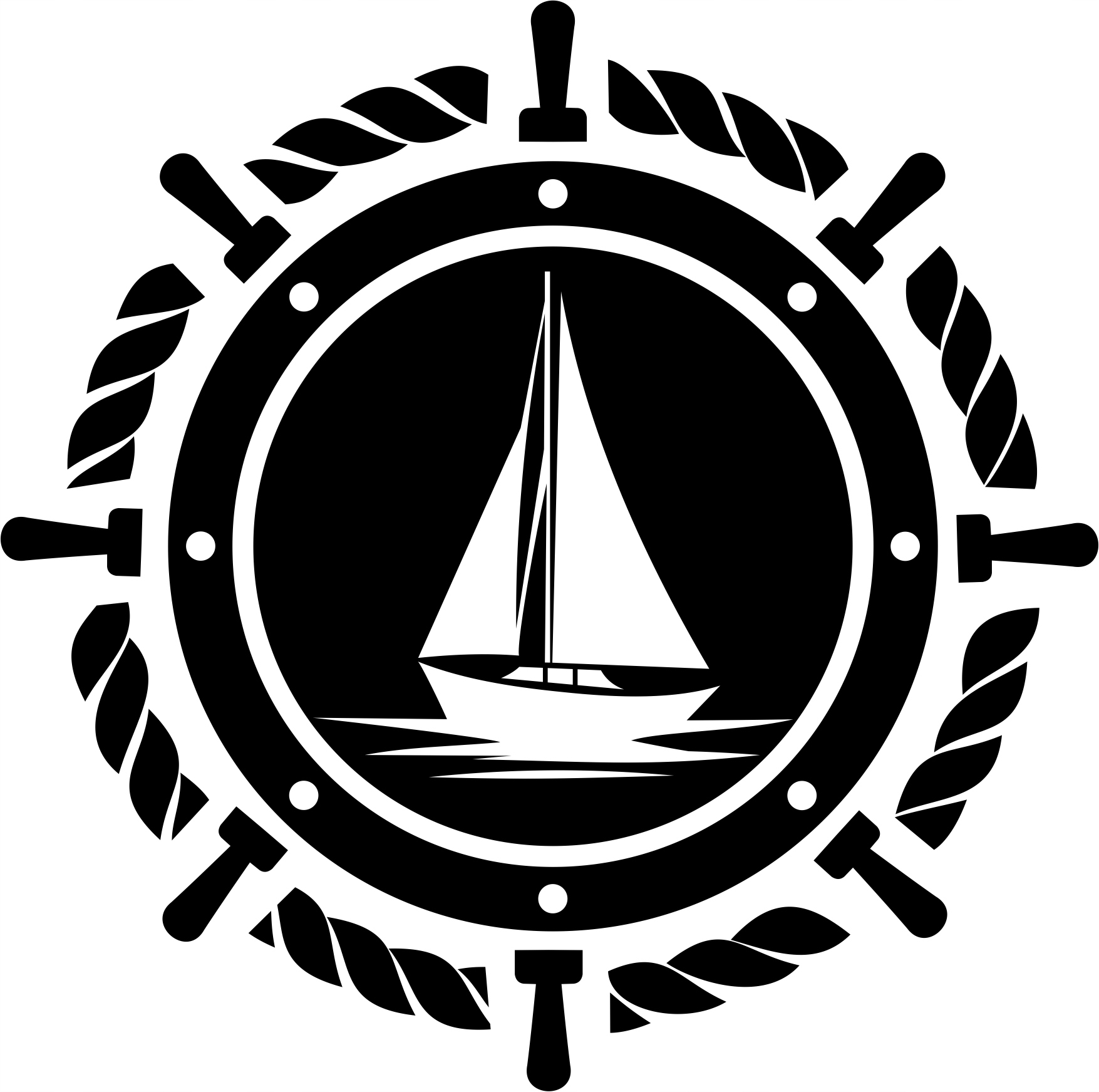 

naklejka Żaglówka Morze ster łódź jacht statek