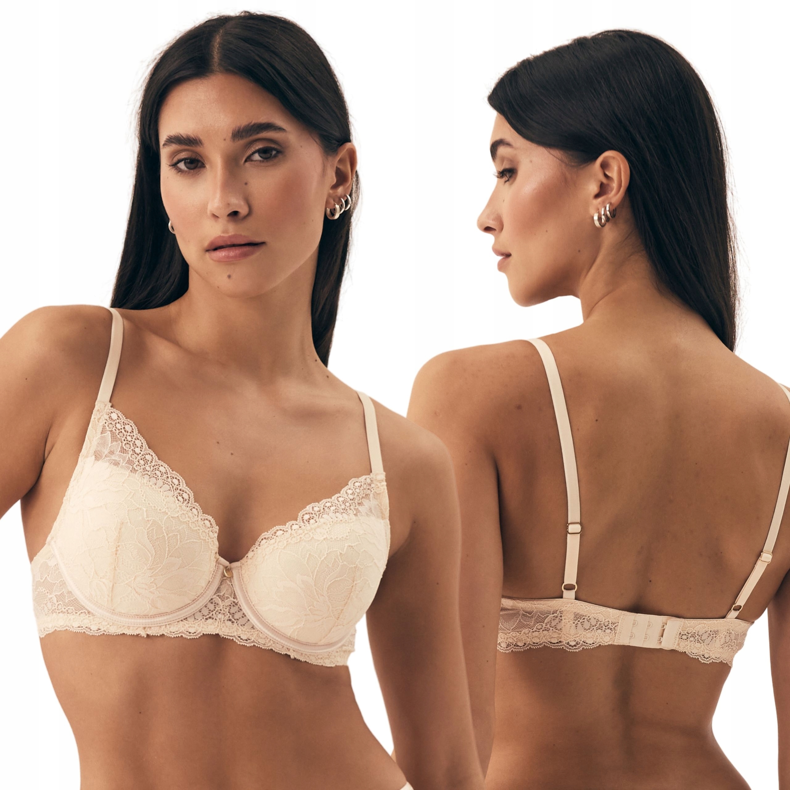 Henderson Noche 42582 broskvová krajka Podprsenka Push-up 80C