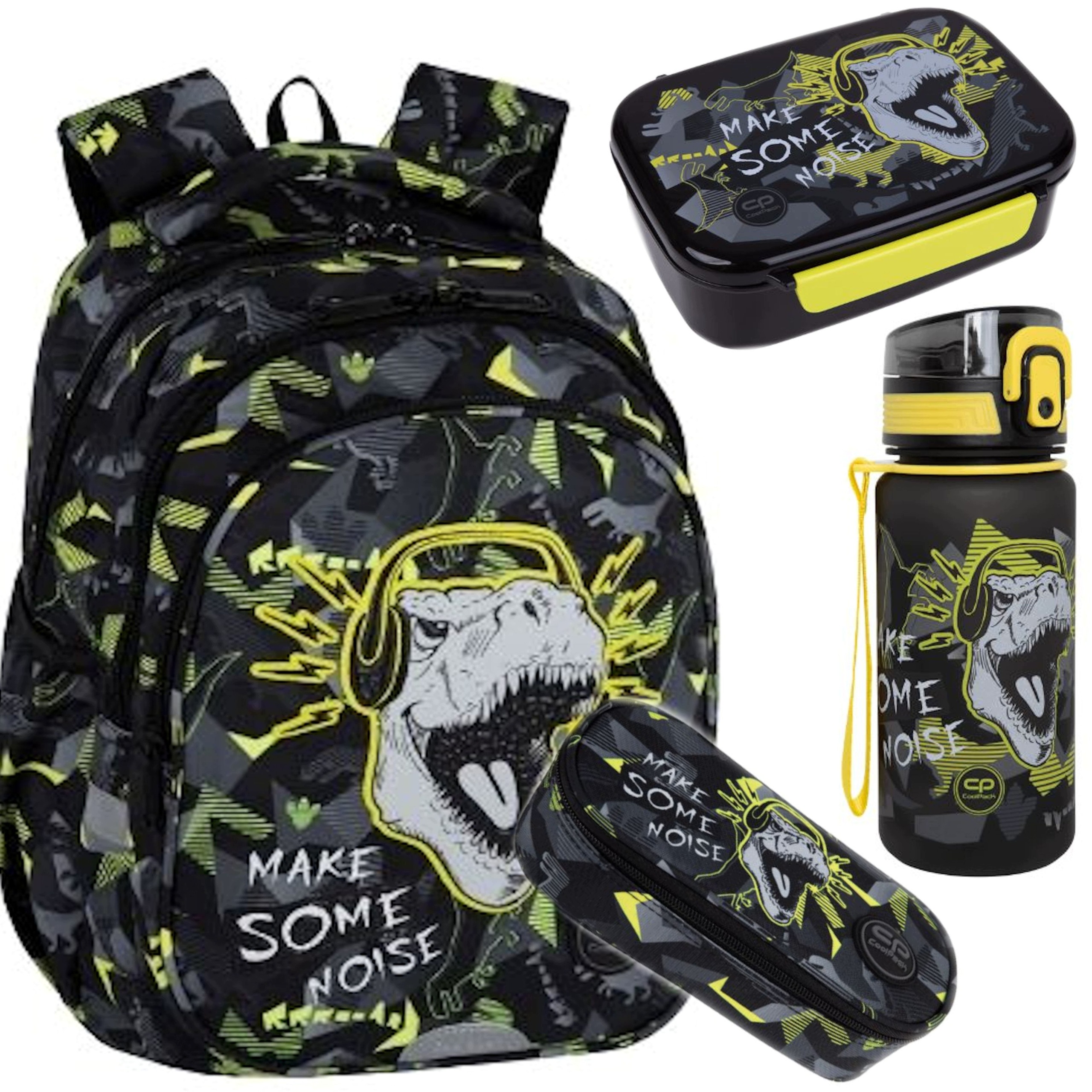 Plecak Szkolny Dinopark Klasa 1-4 Dinozaury Zestaw 4W1 Coolpack