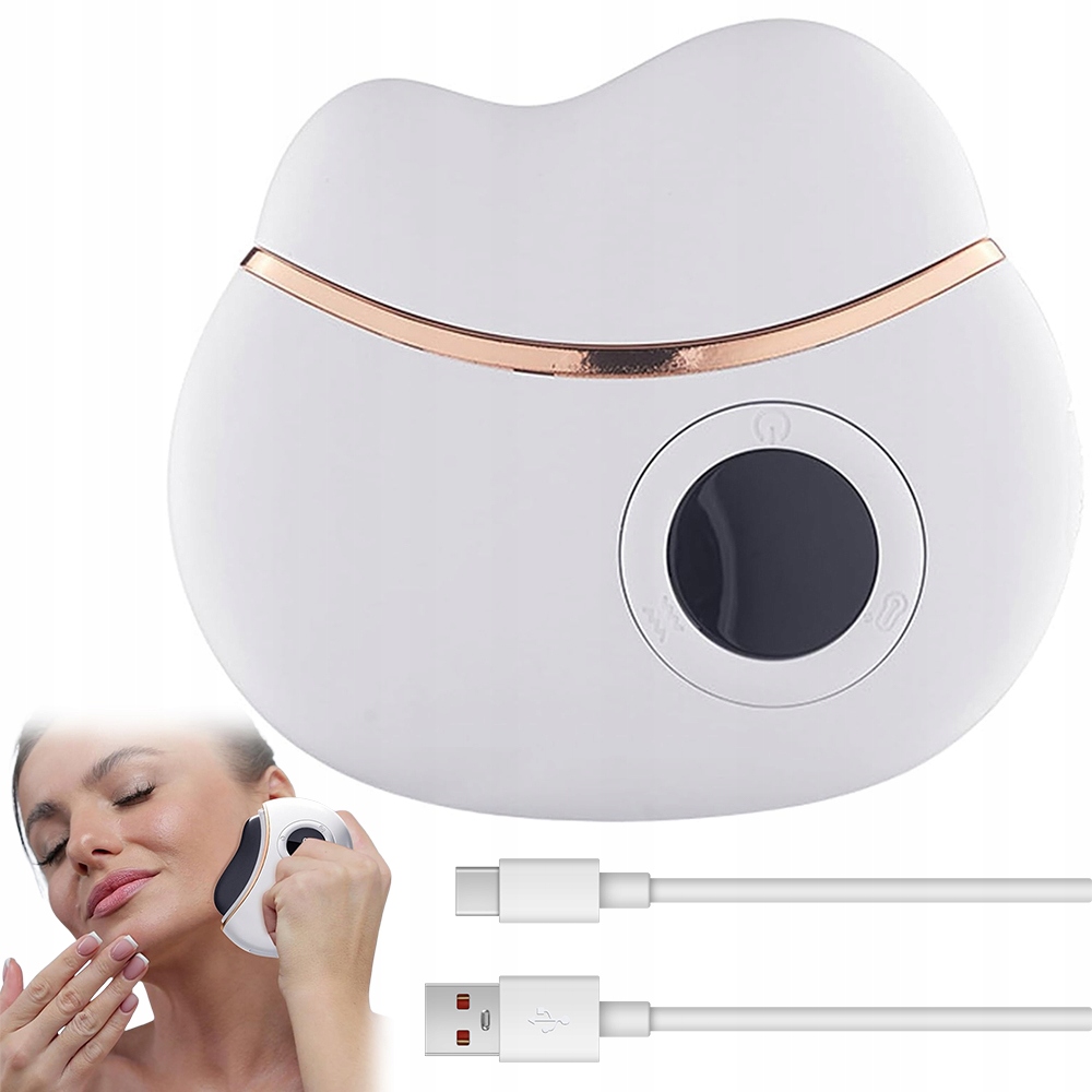Profesionální Masážní Přístroj S Kamenem Gua Sha – Vyhřívaný, Vibrační, 3 W