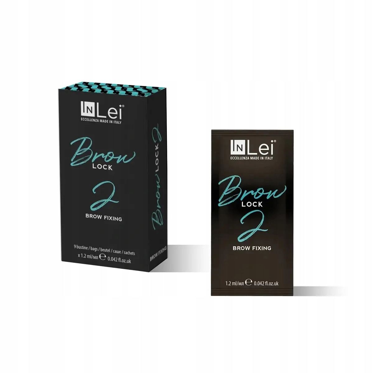 InLei Brow Lock 2 – Utrwalacz do brwi, zabieg Brow Bomber 9 saszetek
