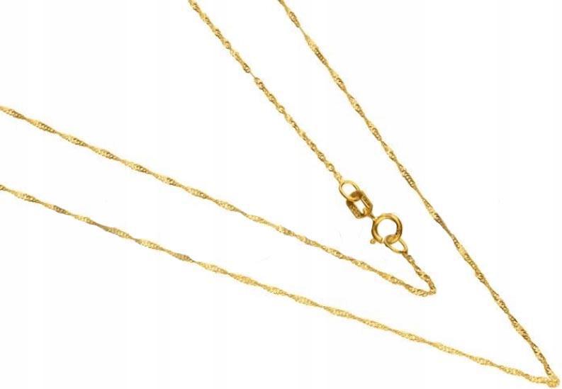 Zlatý řetízek 585 Splot Singapur 45 cm 0,61 g módní dárek vazba 14k