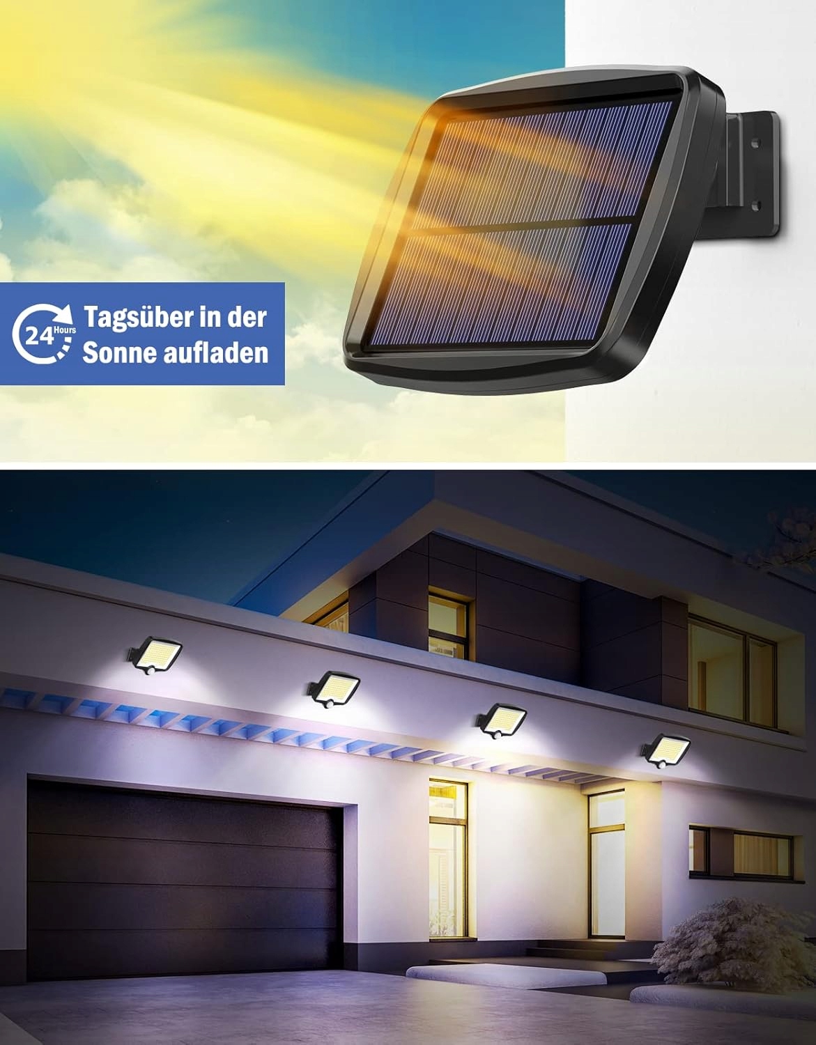 MPJ Solarne Oświetlenie Zewnętrzne 56LED Czujnik Ruchu — miniatura 12