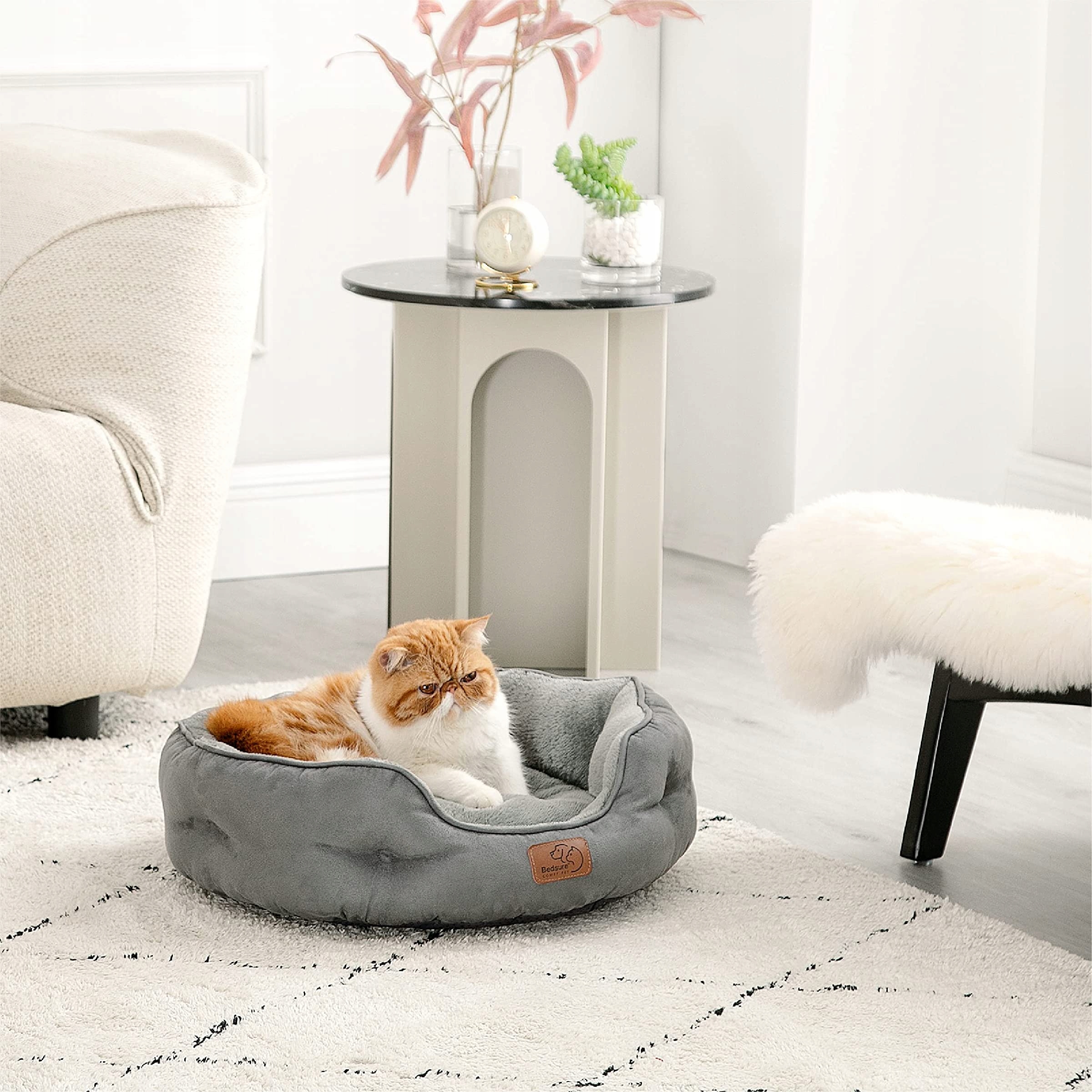 BEDSURE Lozeczko Legowisko Dla Kota Psa L 51 x 48 x 15 cm — miniatura 11
