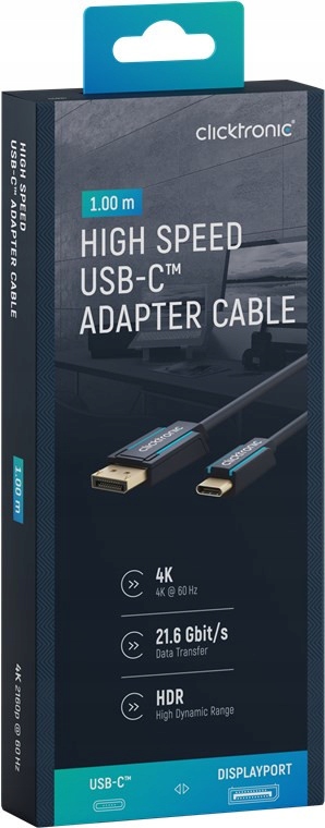 Kabel przewód USB-C / DisplayPort 1m Model RB44931
