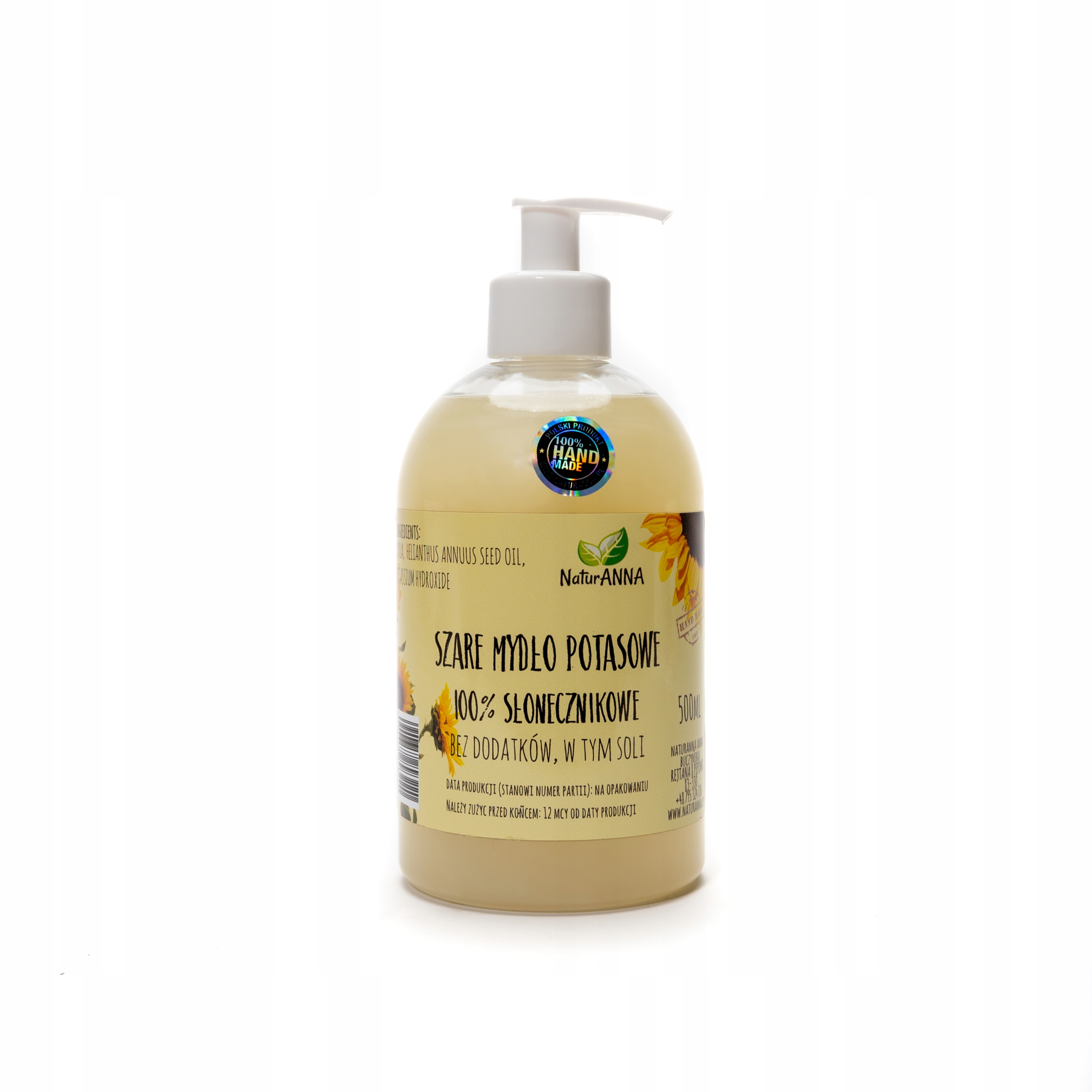 

Szare Mydło Potasowe 100% Słonecznikowe 500ml
