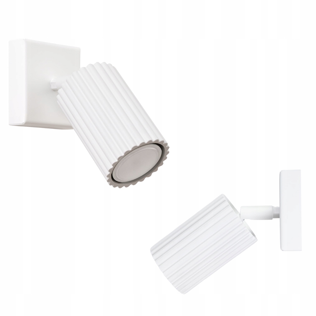 Kinkiet biały tuba regulowana Karbon lampa ścienna biała do sypialni salonu